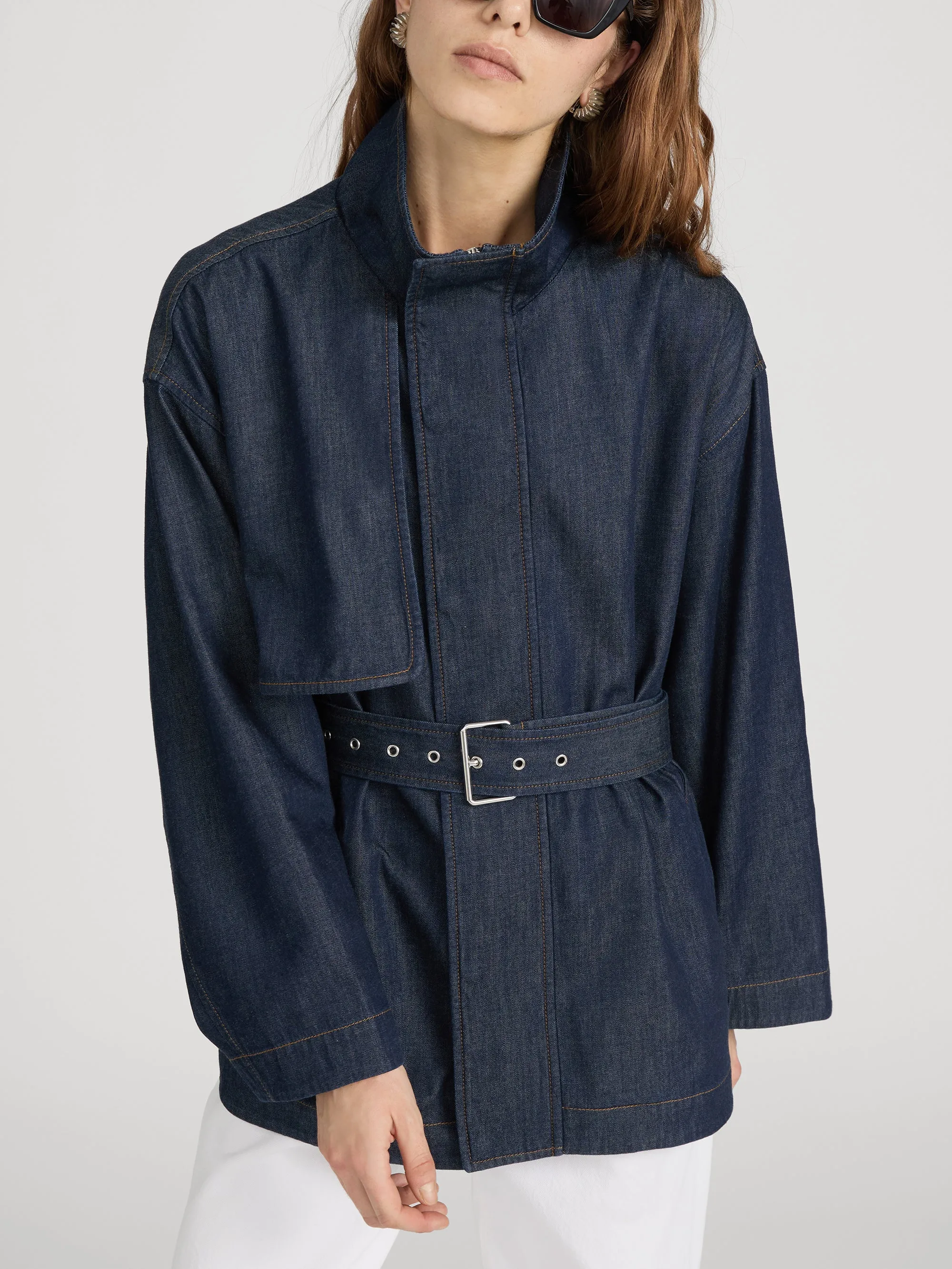 The Short Field Trench -- Rinse sold by Frame Denim product image thumbnail 3