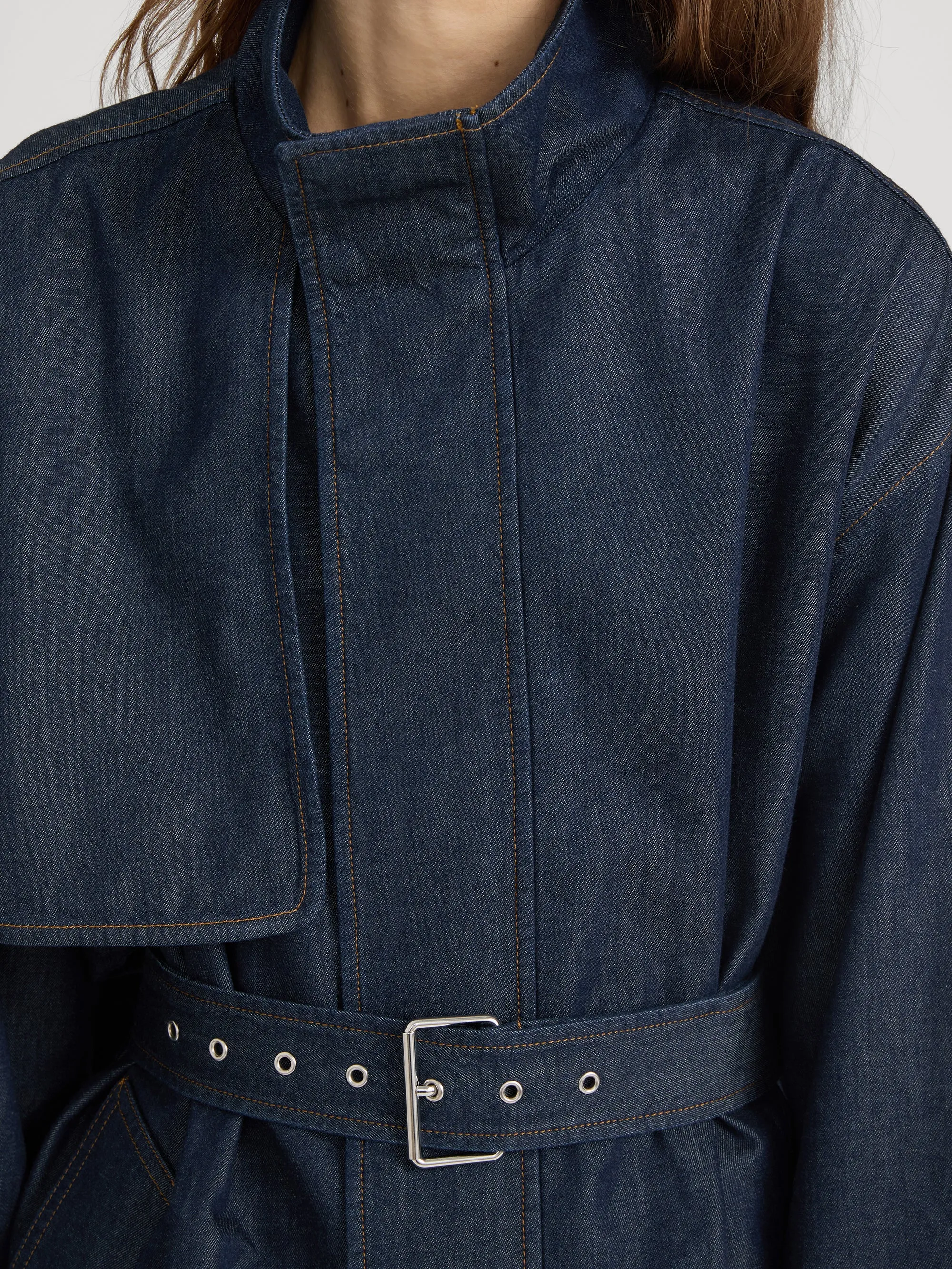 The Short Field Trench -- Rinse sold by Frame Denim product image thumbnail 5