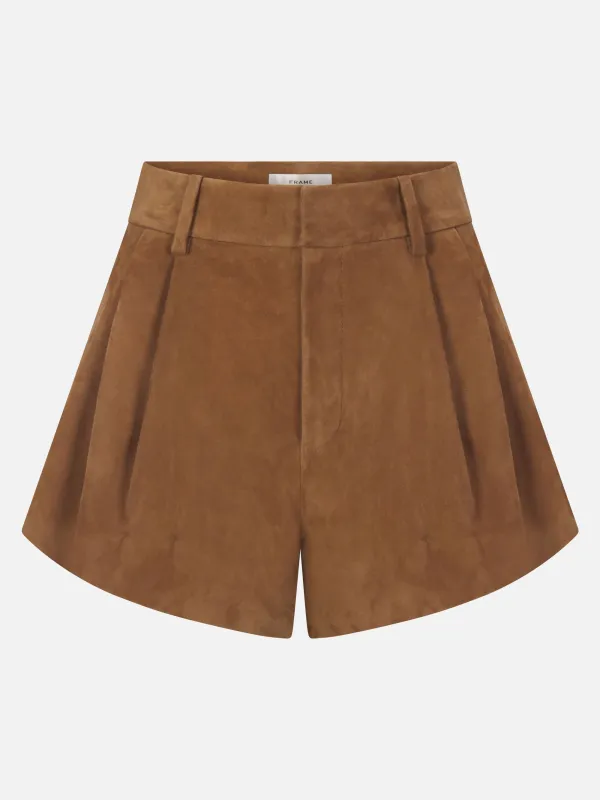 The Suede Slant Short -- Chai made by Frame Denim