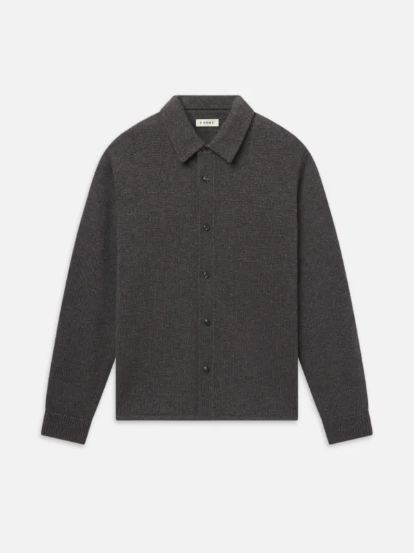 Long Sleeve Shirt Sweater -- Anthracite made by Frame Denim