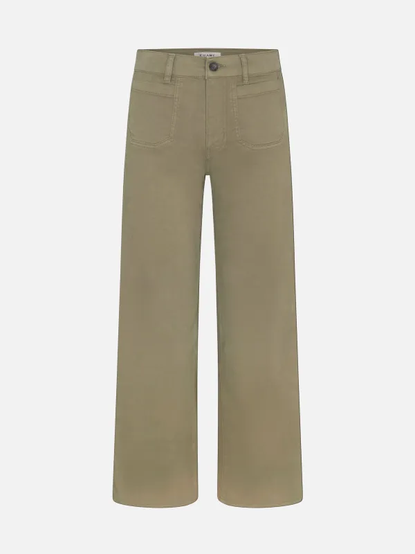 Le Slim Palazzo Modernist Pocket Crop -- Grasshopper made by Frame Denim