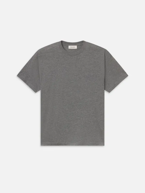 Light Cotton Tee -- Light Grey Melange made by Frame Denim