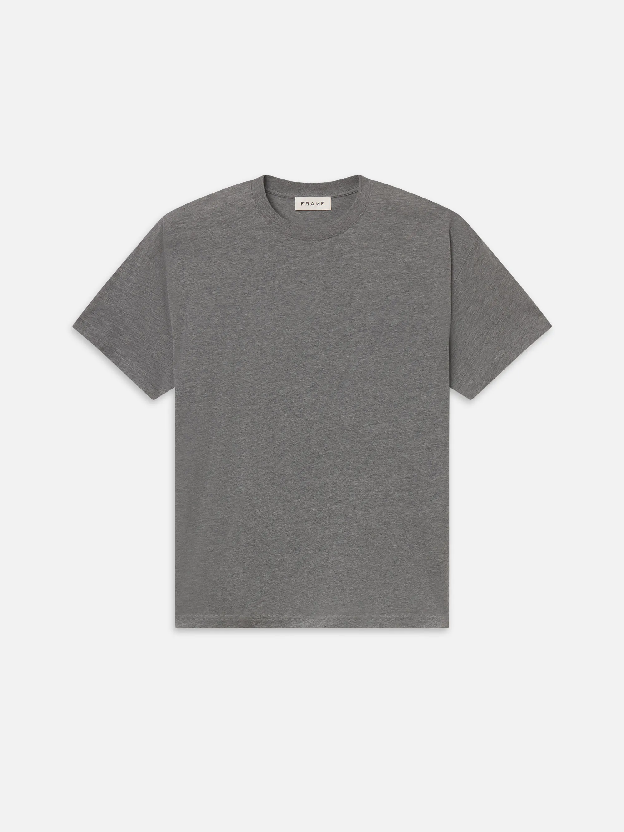 Light Cotton Tee -- Light Grey Melange sold by Frame Denim