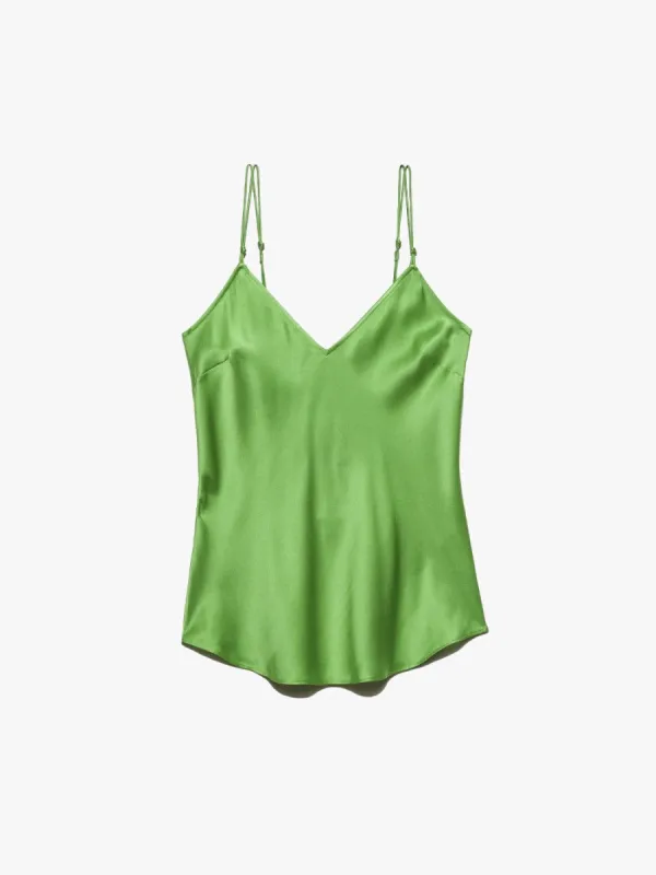 V-Neck Cami Top -- Bright Peridot sold by Frame Denim