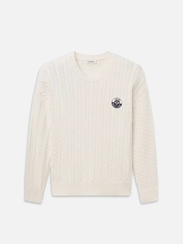 Cable Sweater -- Cream made by Frame Denim