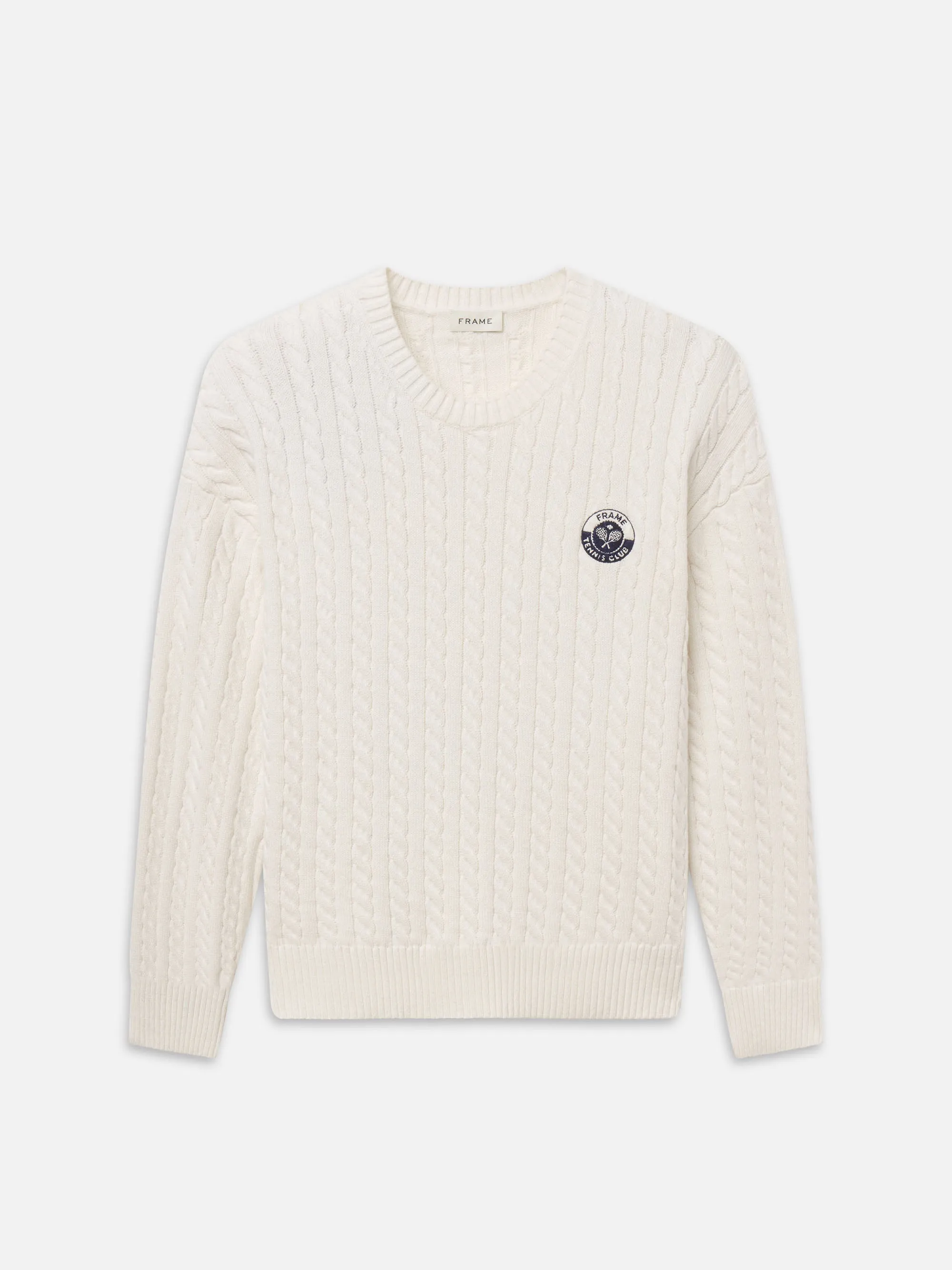 Cable Sweater -- Cream sold by Frame Denim