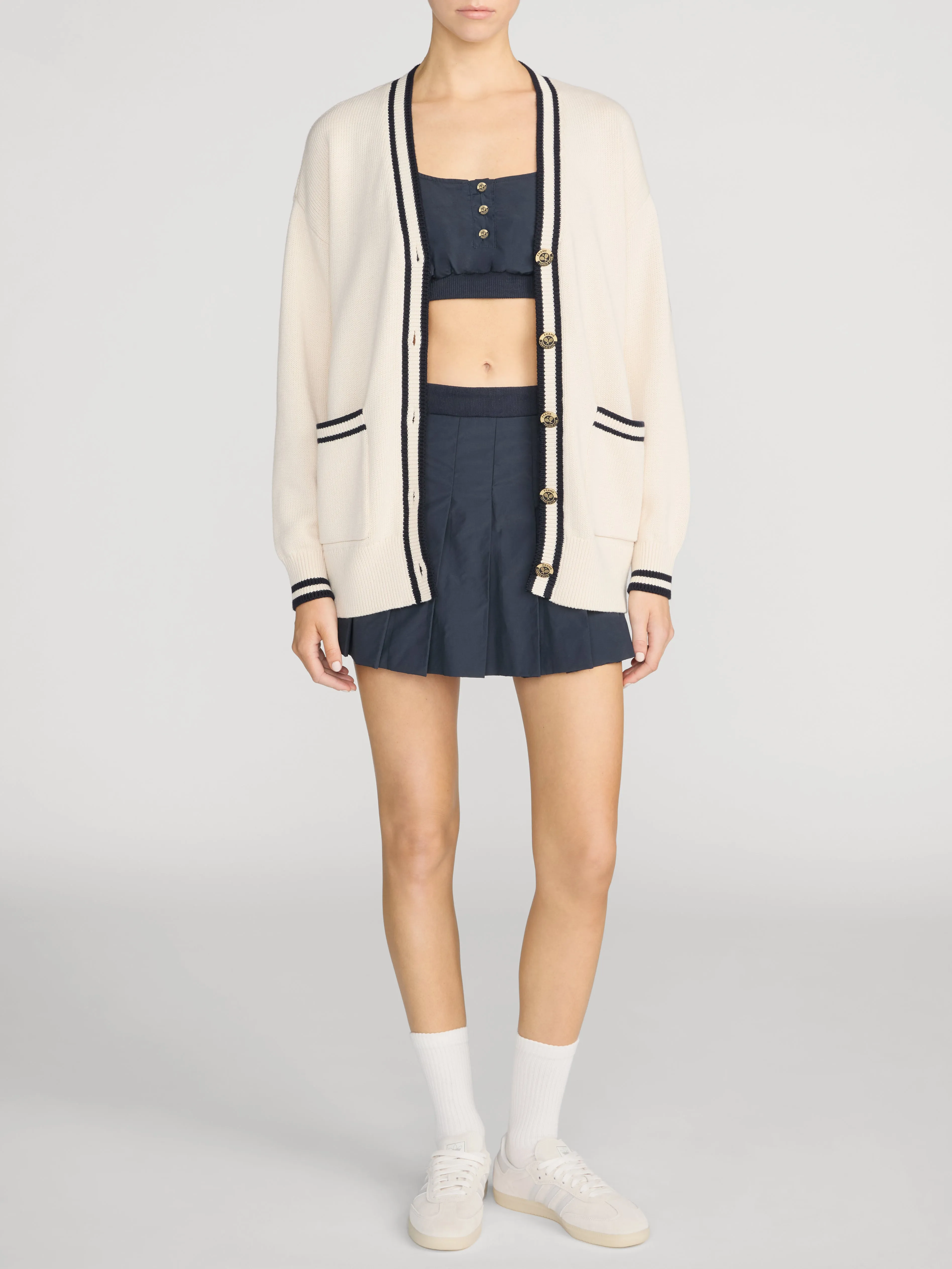 The Tennis Oversized Cardigan -- Cream Multi sold by Frame Denim product image thumbnail 2