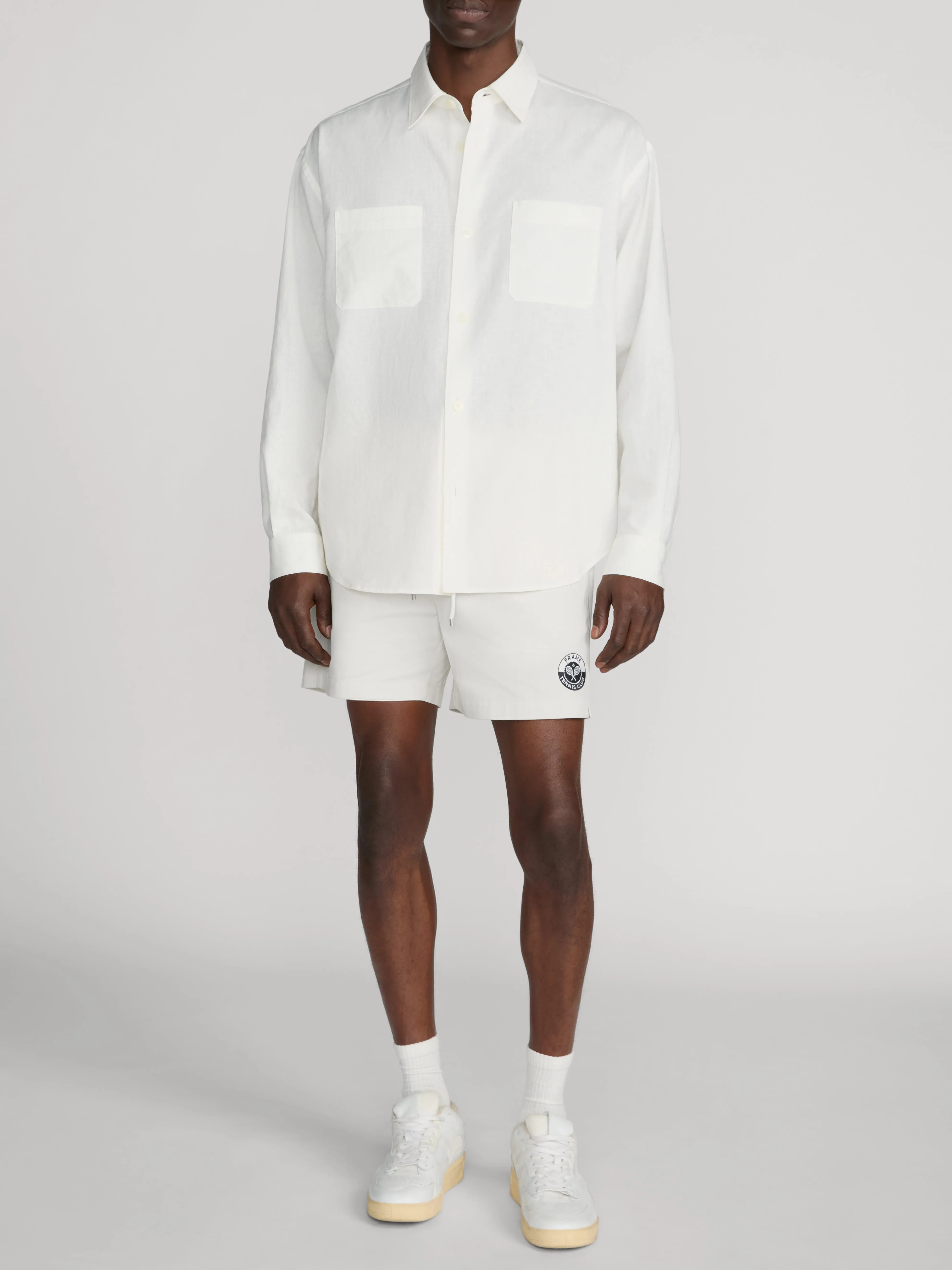 Linen Blend Shirt -- White sold by Frame Denim product image thumbnail 2