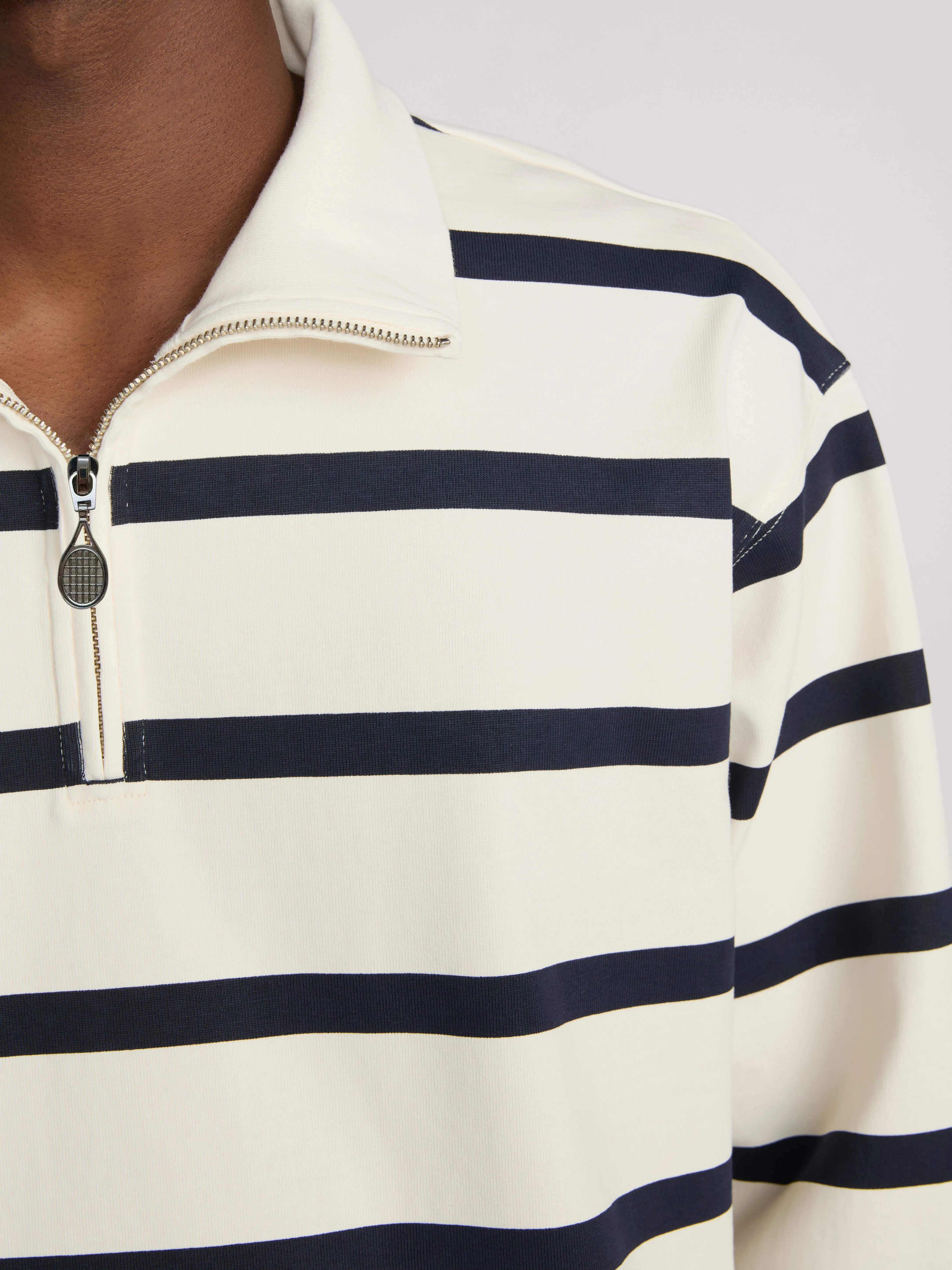 Striped Half-Zip Sweatshirt -- Navy Stripe sold by Frame Denim product image thumbnail 5