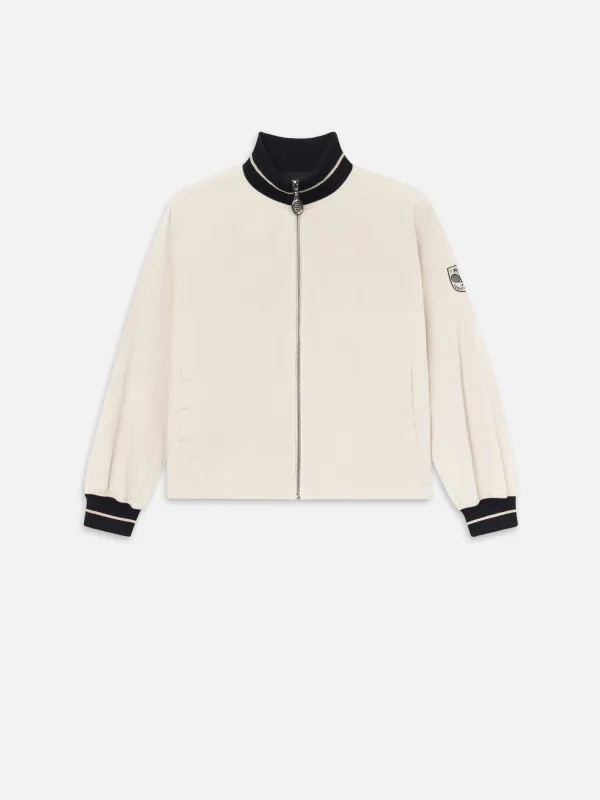 The Tennis Bomber -- Cream Multi made by Frame Denim