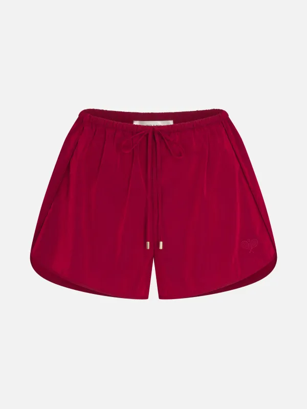 The Tennis Athletic Short -- Ace Red made by Frame Denim
