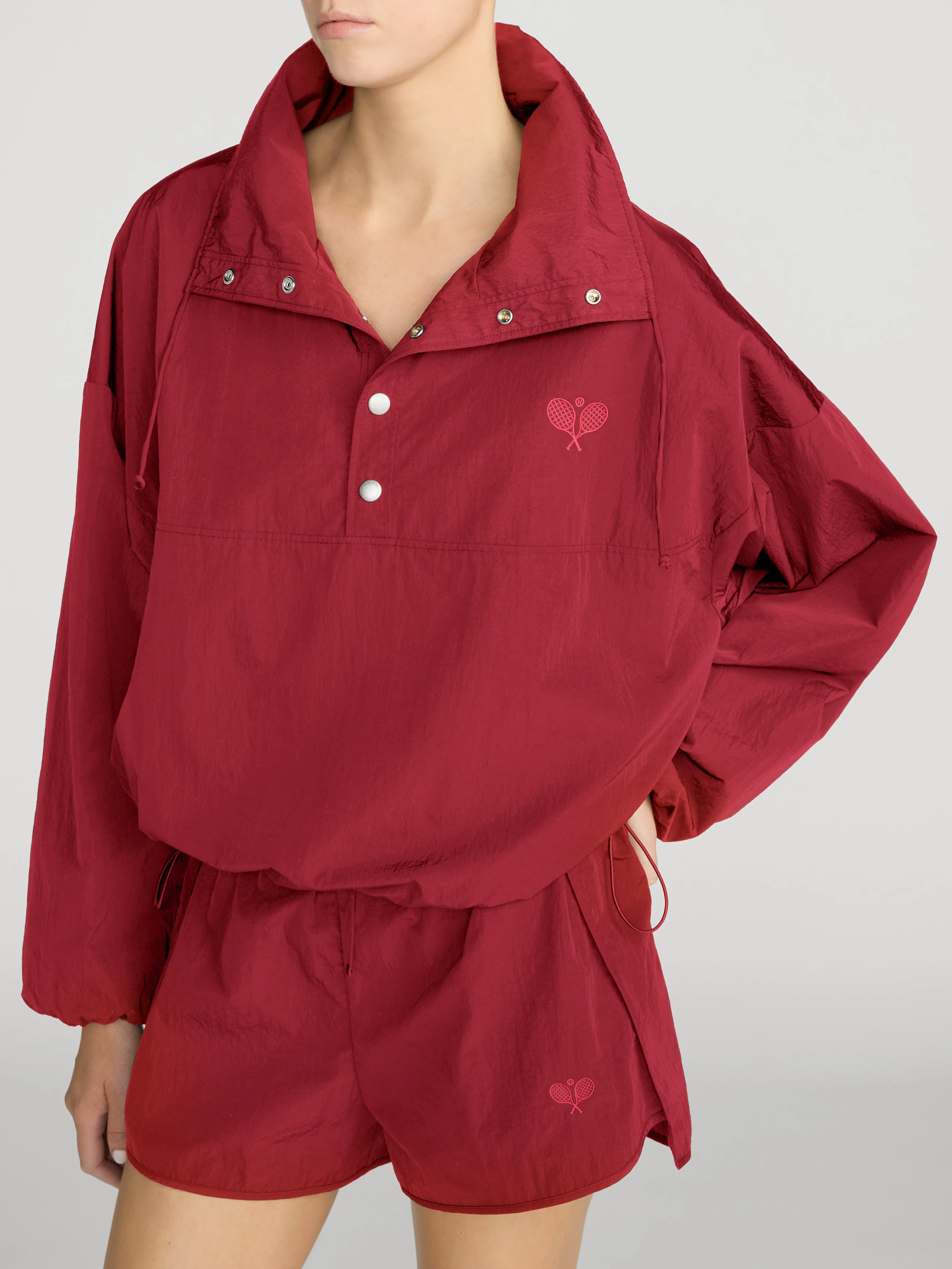 The Tennis Windbreaker -- Ace Red sold by Frame Denim product image thumbnail 3