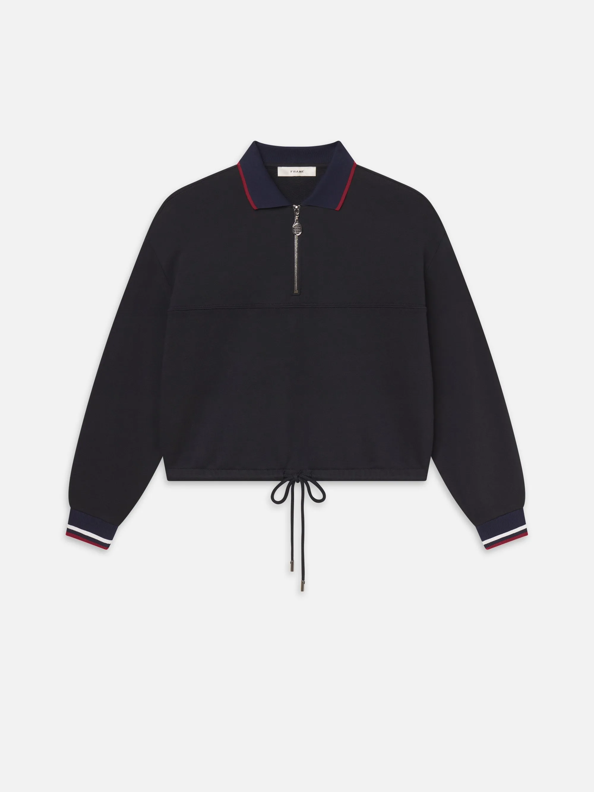 The Tennis Quarter Zip -- Navy sold by Frame Denim
