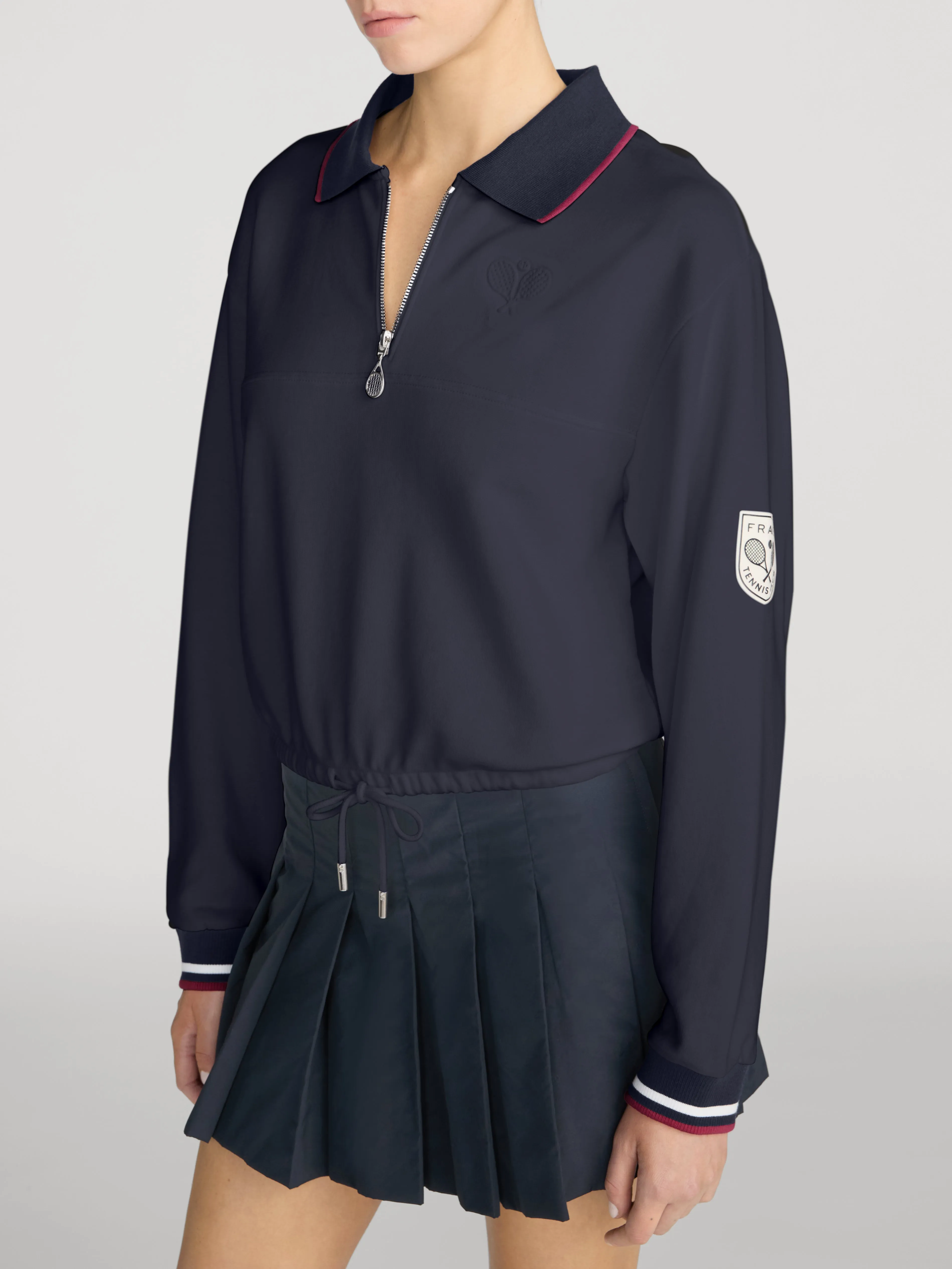 The Tennis Quarter Zip -- Navy sold by Frame Denim product image thumbnail 4