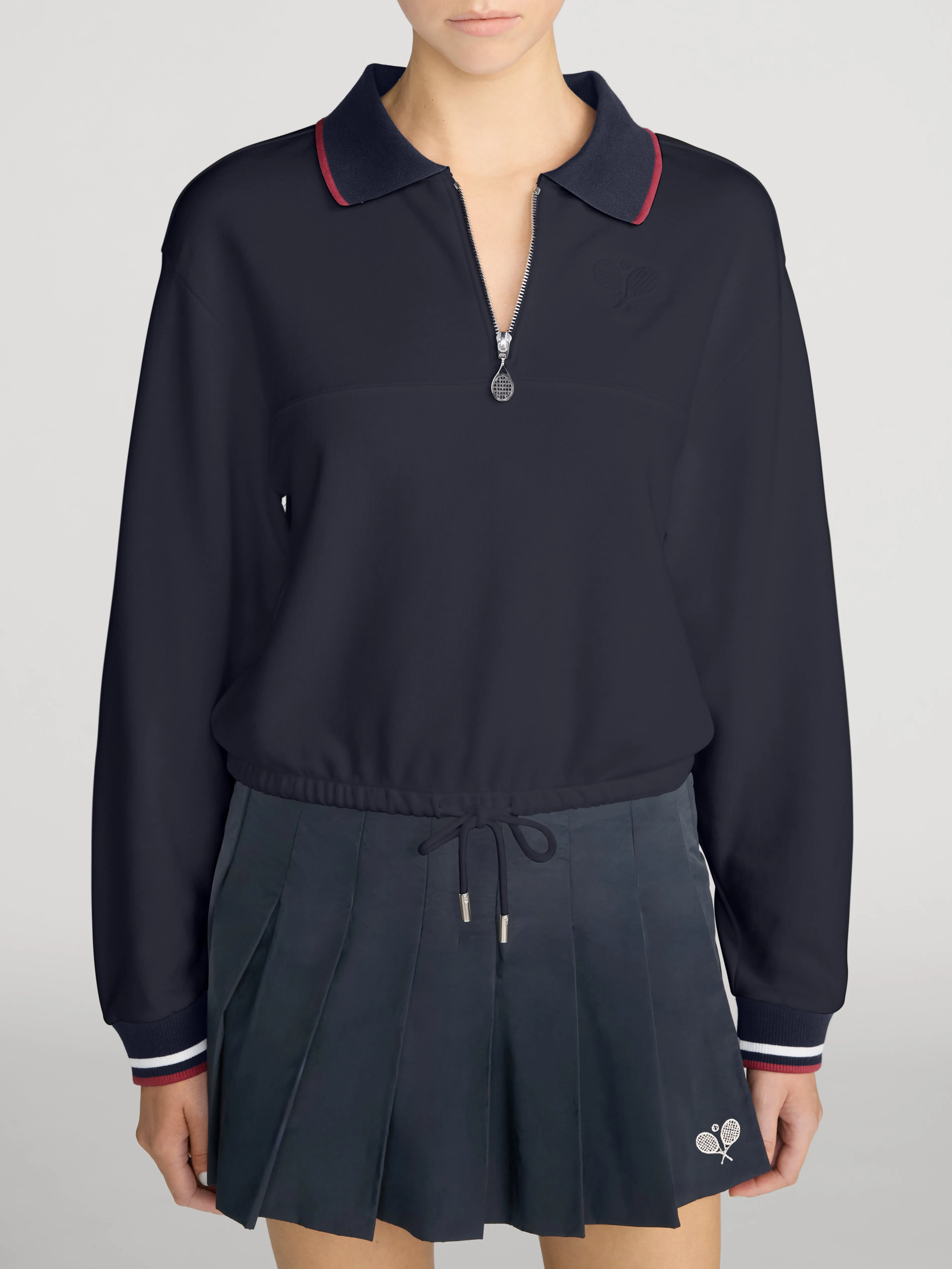 The Tennis Quarter Zip -- Navy sold by Frame Denim product image thumbnail 3