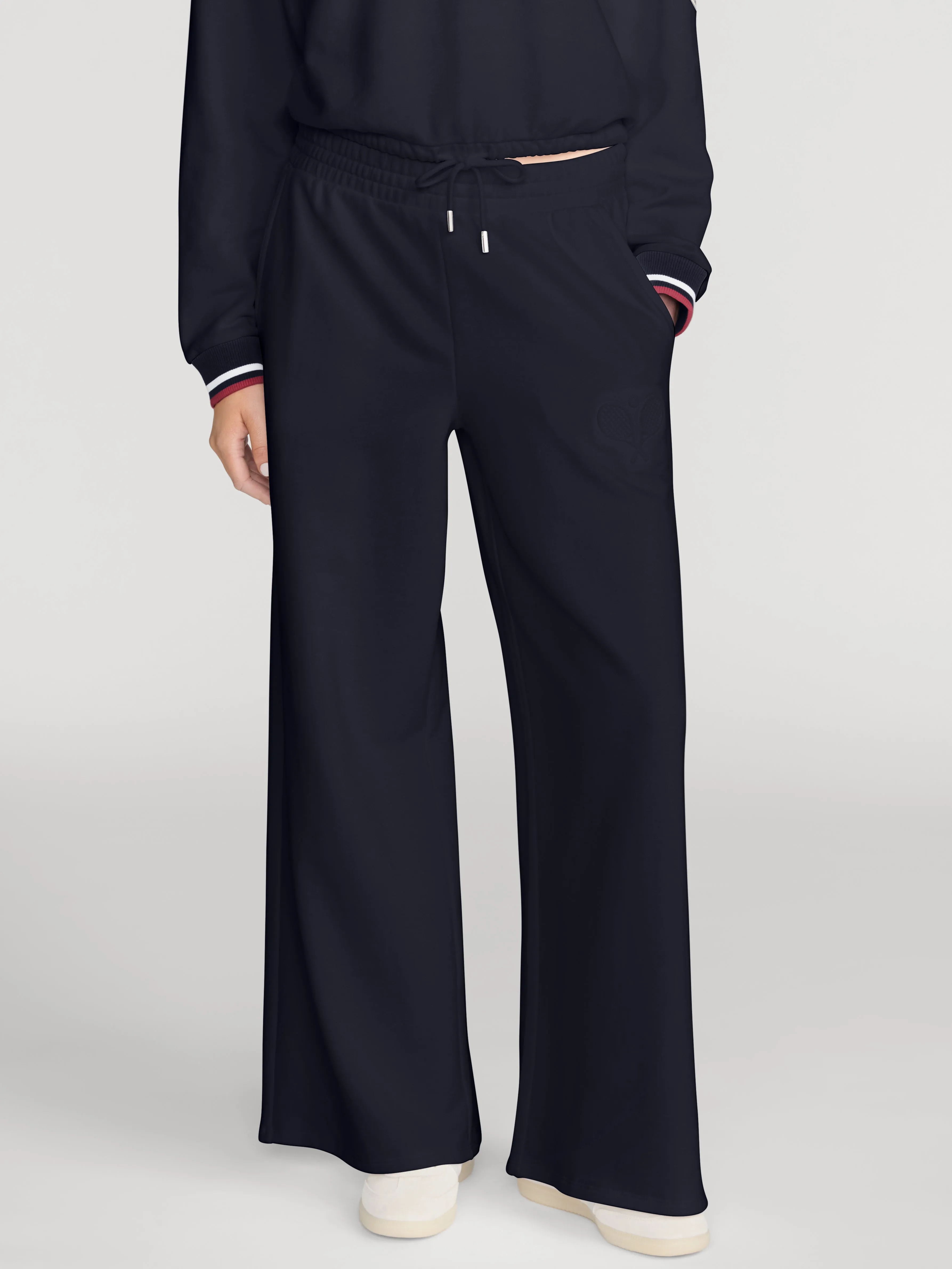 The Tennis Wide Leg Sweatpant -- Navy sold by Frame Denim product image thumbnail 3