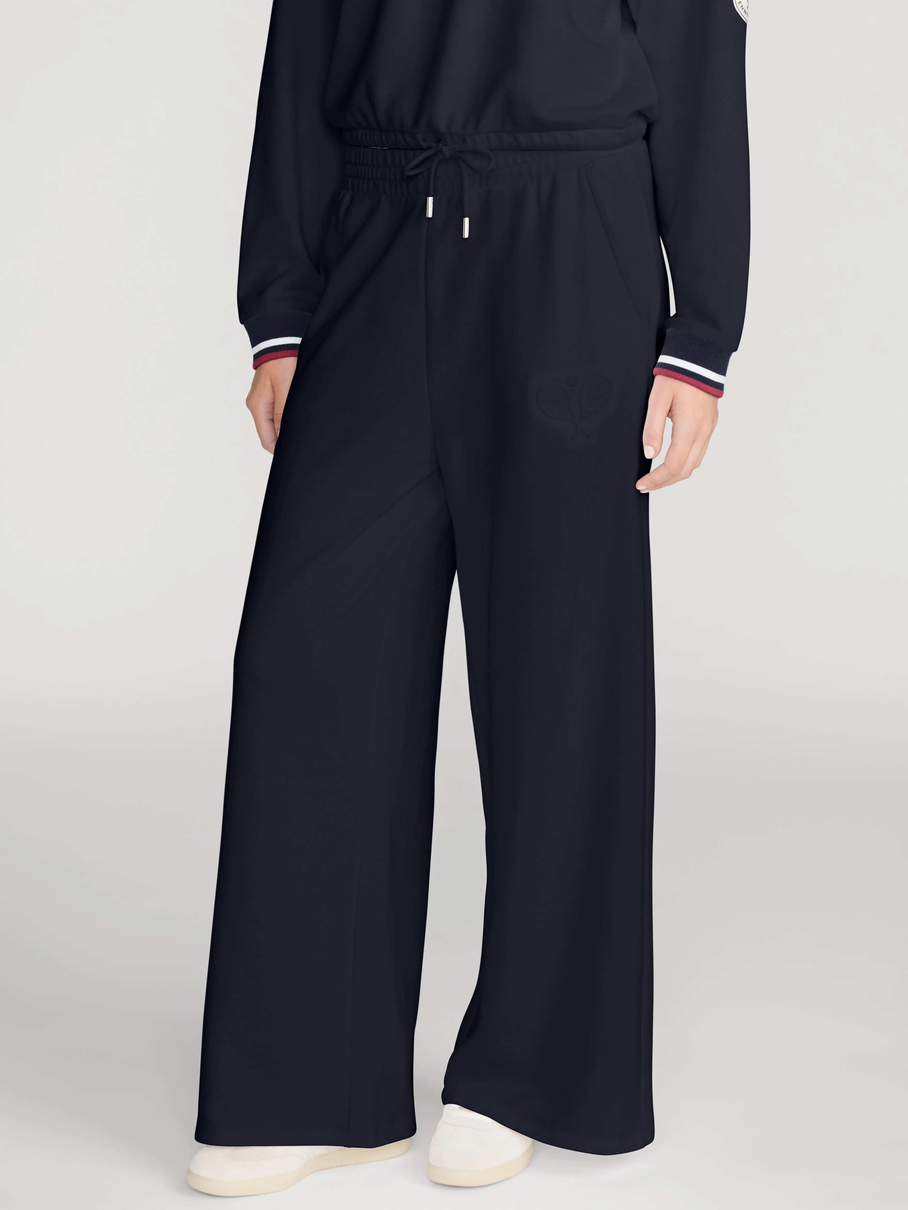 The Tennis Wide Leg Sweatpant -- Navy sold by Frame Denim product image thumbnail 4