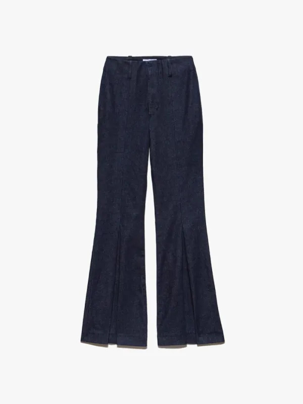 Le Pixie Pleated Denim Pant -- Rinse made by Frame Denim