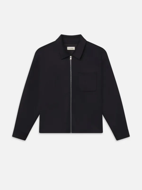 Double Face Zip Shirt Jacket made by Frame Denim