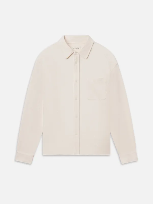 Waffle Textured Shirt -- Warm Cream made by Frame Denim