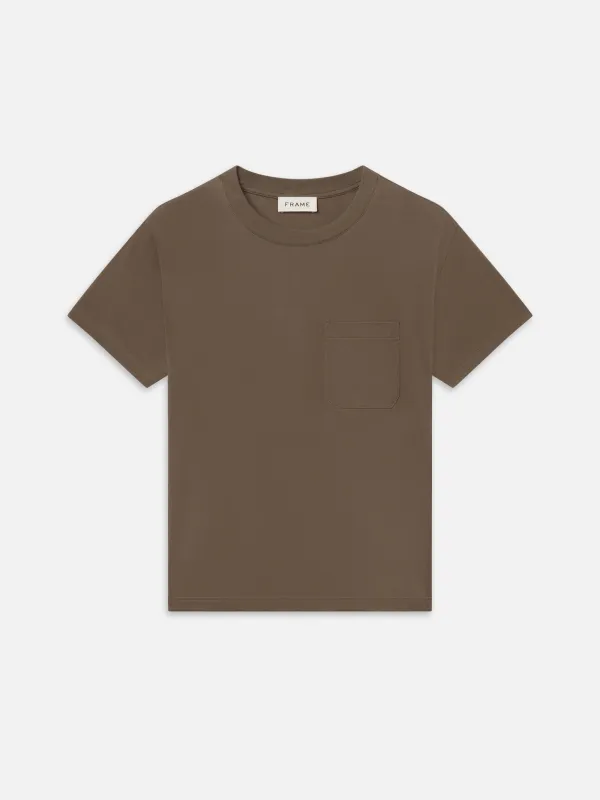 Relaxed Pocket Tee -- Soft Taupe made by Frame Denim