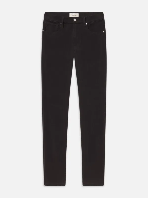 Modern Straight Stretch Twill -- Deep Brown made by Frame Denim