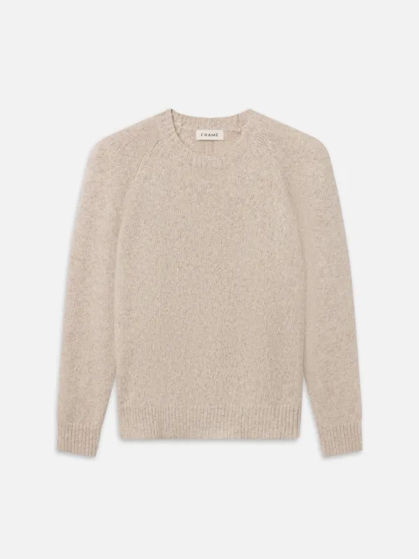 Alpaca Blend Sweater -- Heather Beige made by Frame Denim