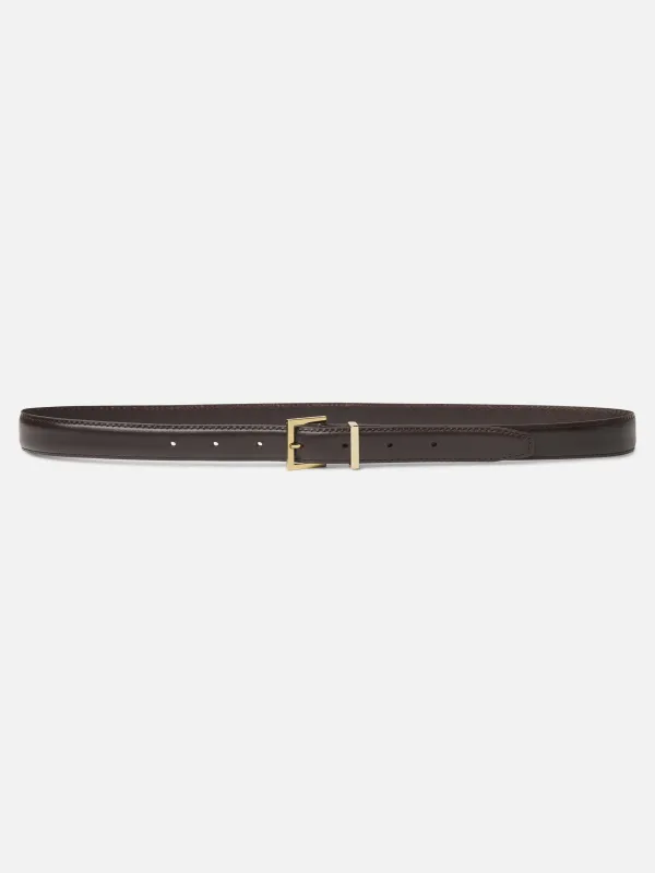 The Square Buckle Belt -- Dark Brown made by Frame Denim