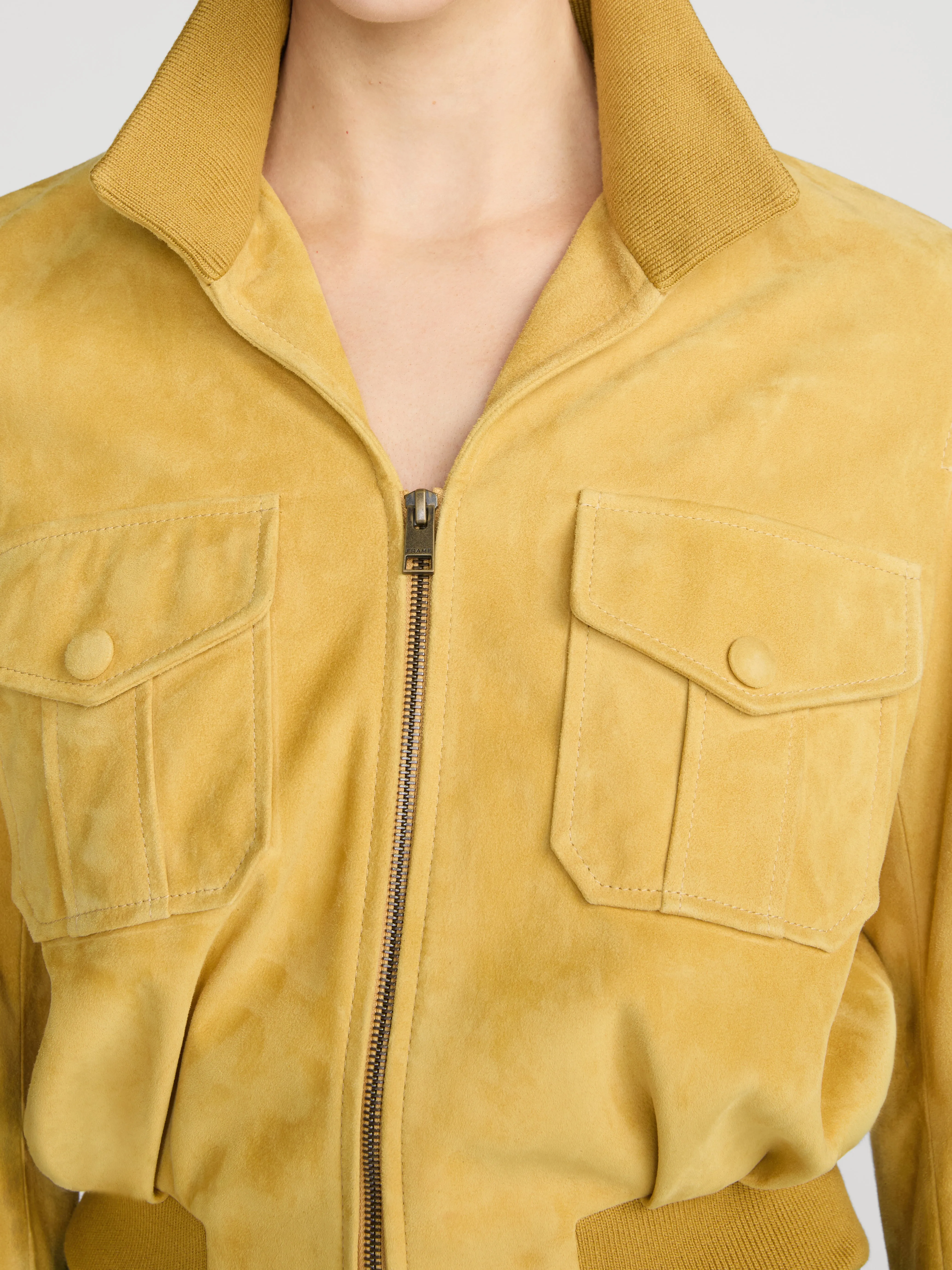 The Suede Ace Jacket -- Dijon sold by Frame Denim product image thumbnail 5