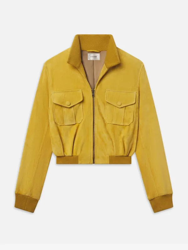 The Suede Ace Jacket -- Dijon made by Frame Denim
