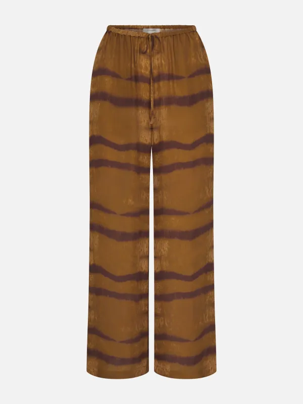 The Silk Lounge Pant -- Light Tiger Multi made by Frame Denim
