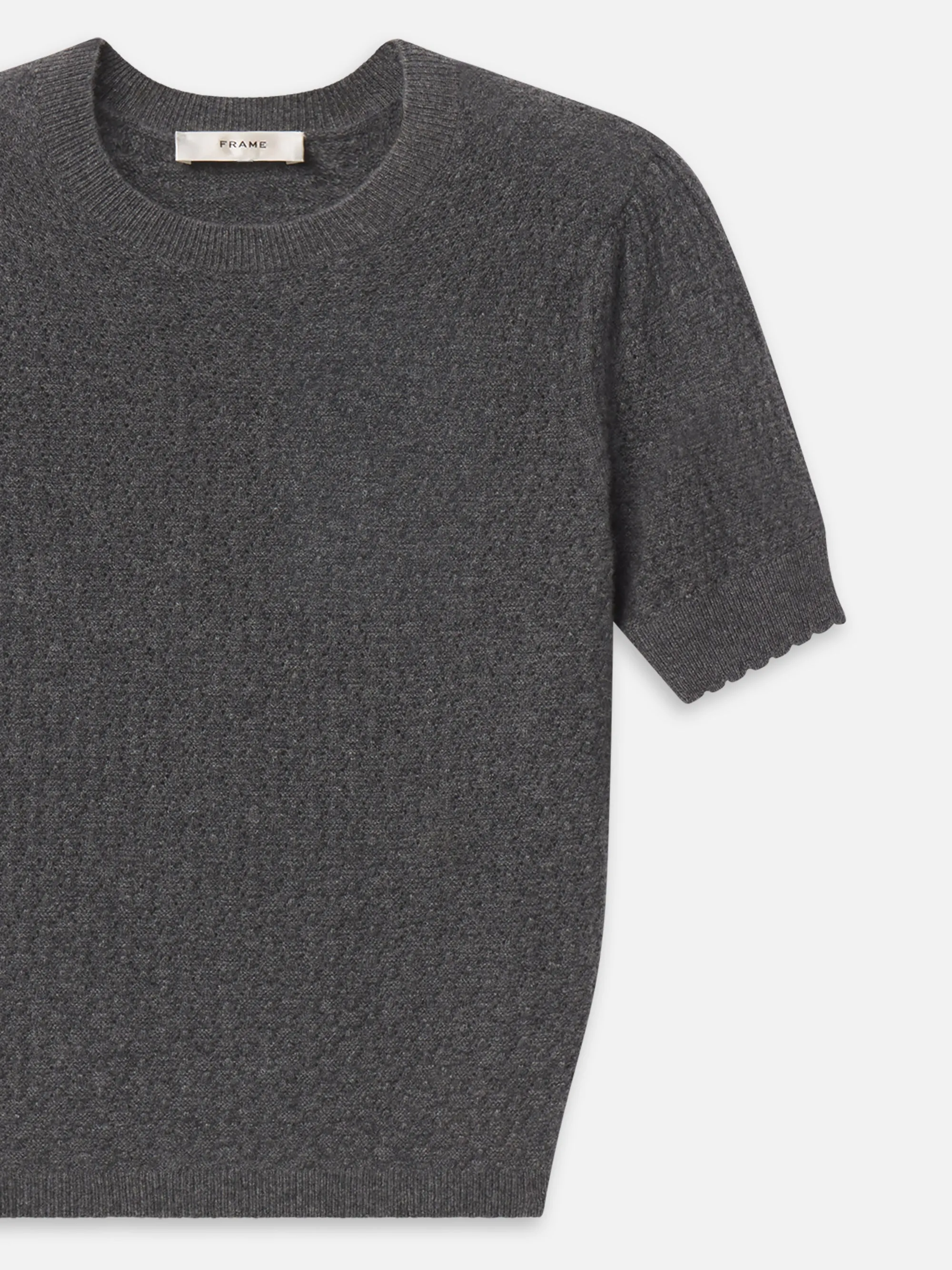 The Gathered Honeycomb Sweater -- Heather Grey sold by Frame Denim product image thumbnail 2