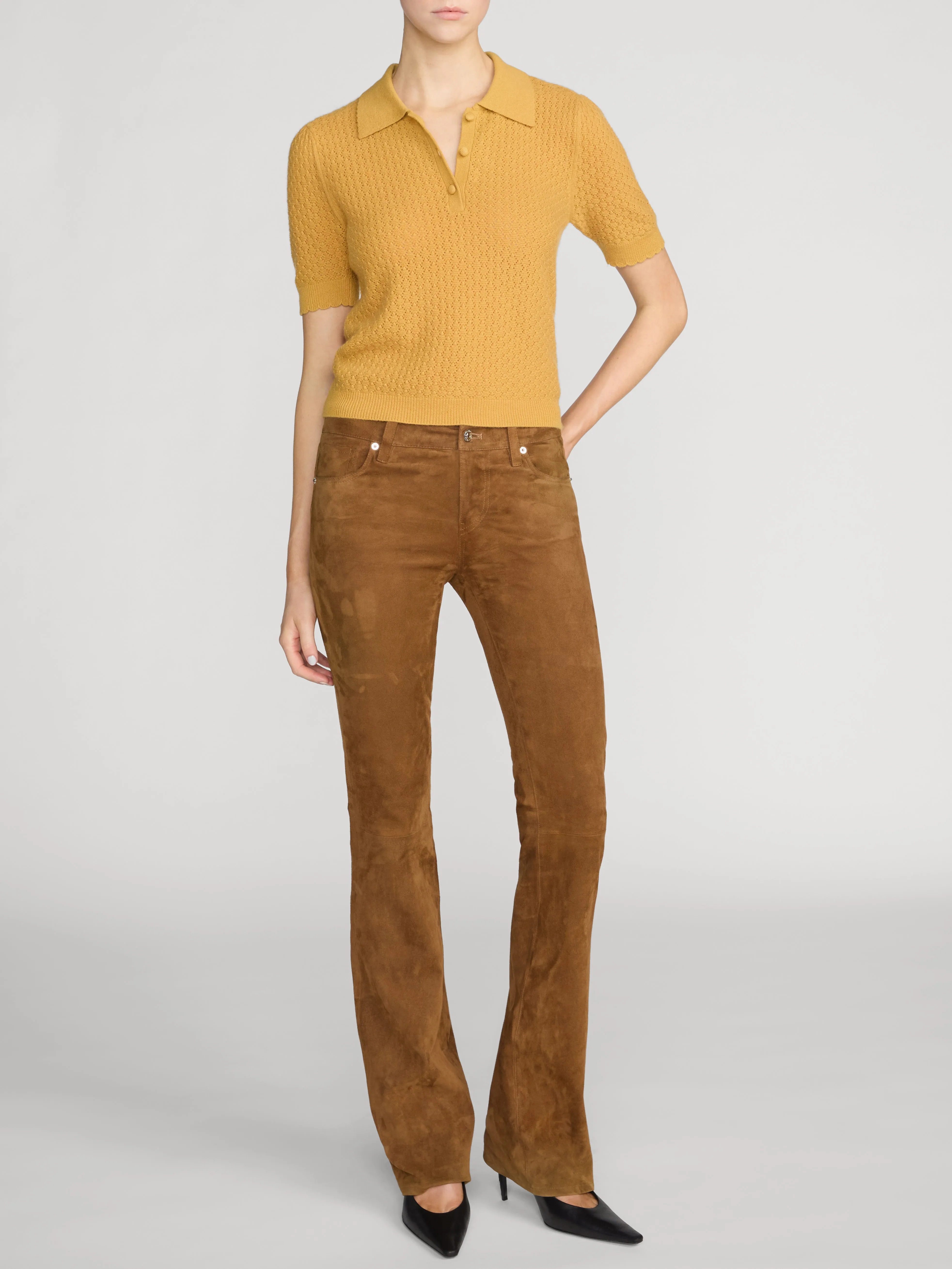The Honeycomb Polo -- Dijon sold by Frame Denim product image thumbnail 2