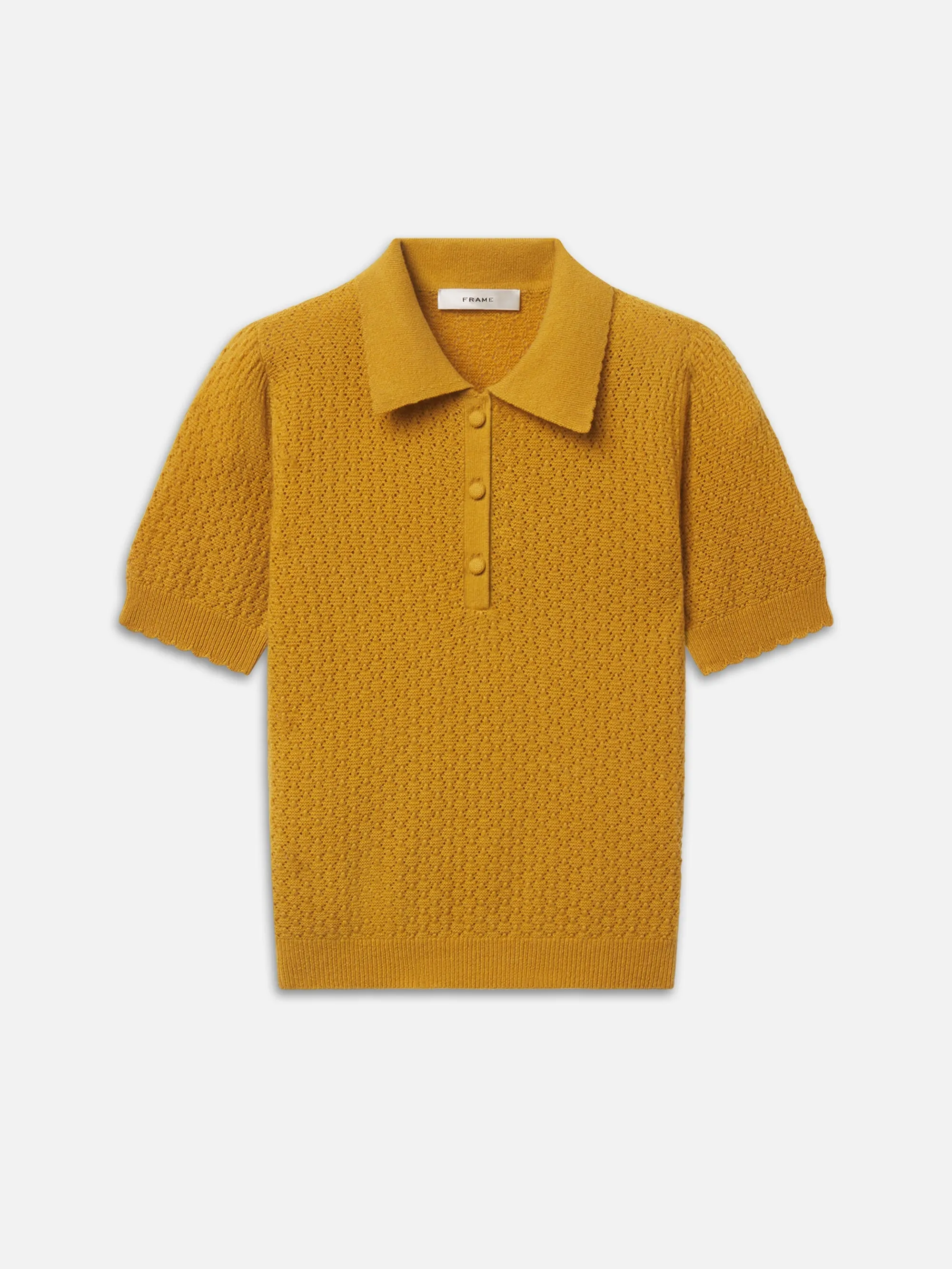 The Honeycomb Polo -- Dijon sold by Frame Denim