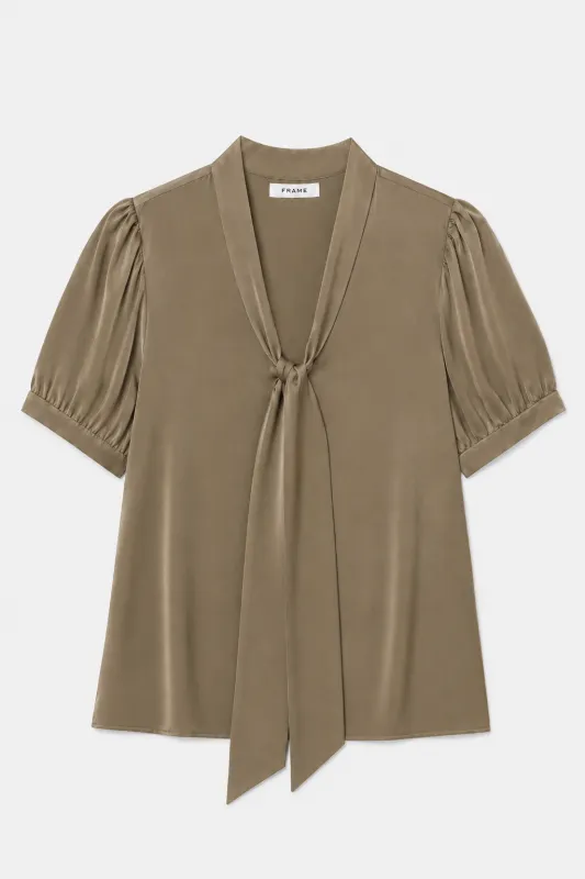 The Sonnet Blouse -- Moss made by Frame Denim