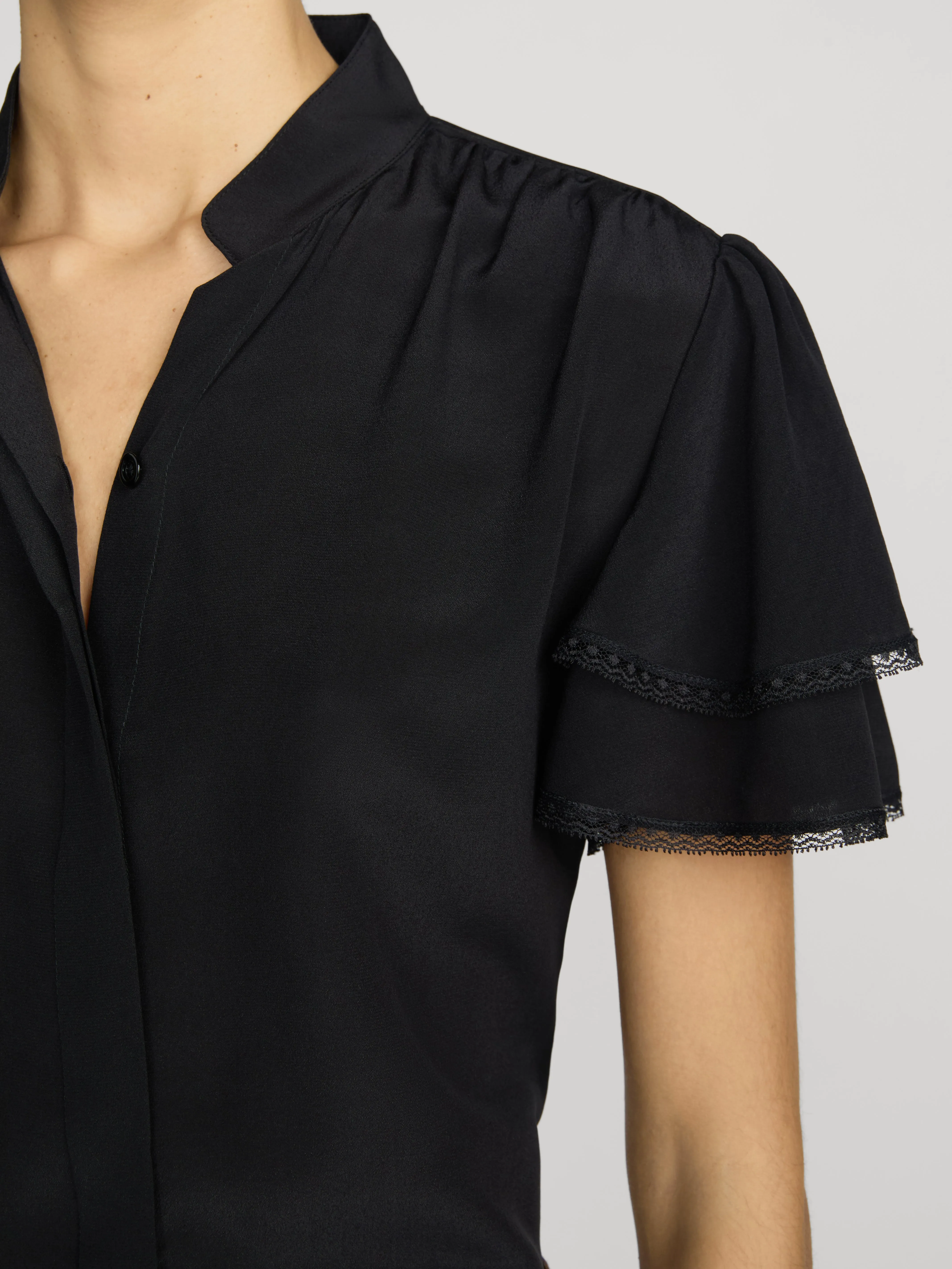 The Silk Arcadia Top -- Black sold by Frame Denim product image thumbnail 5