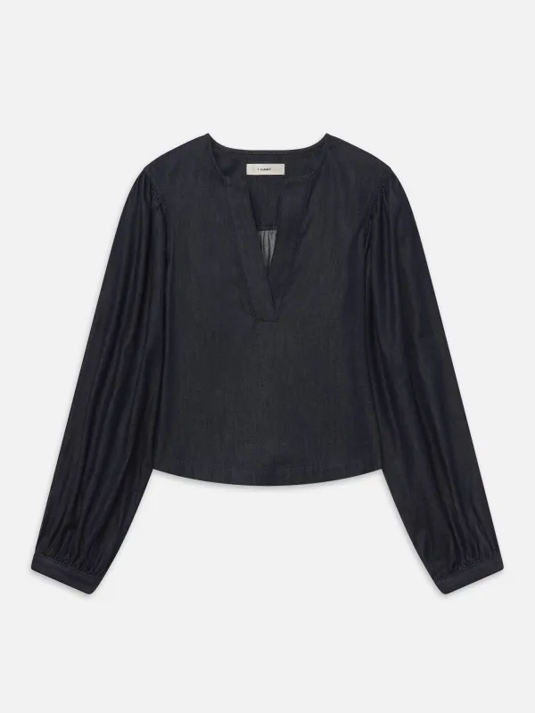 The Off Duty Long Sleeve Popover -- Rinse made by Frame Denim