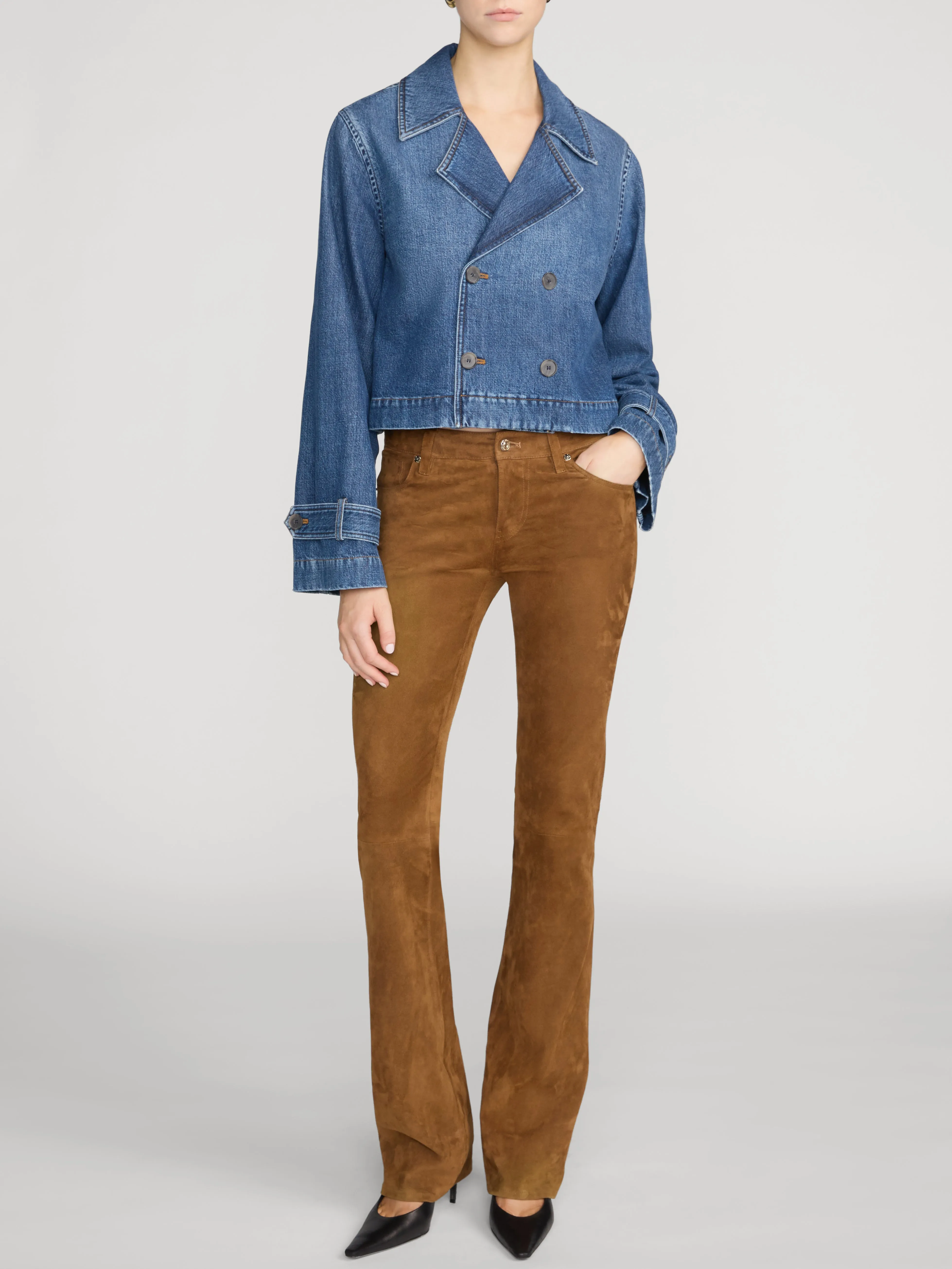 The Denim Uniform Trench -- Girlfriend sold by Frame Denim product image thumbnail 2
