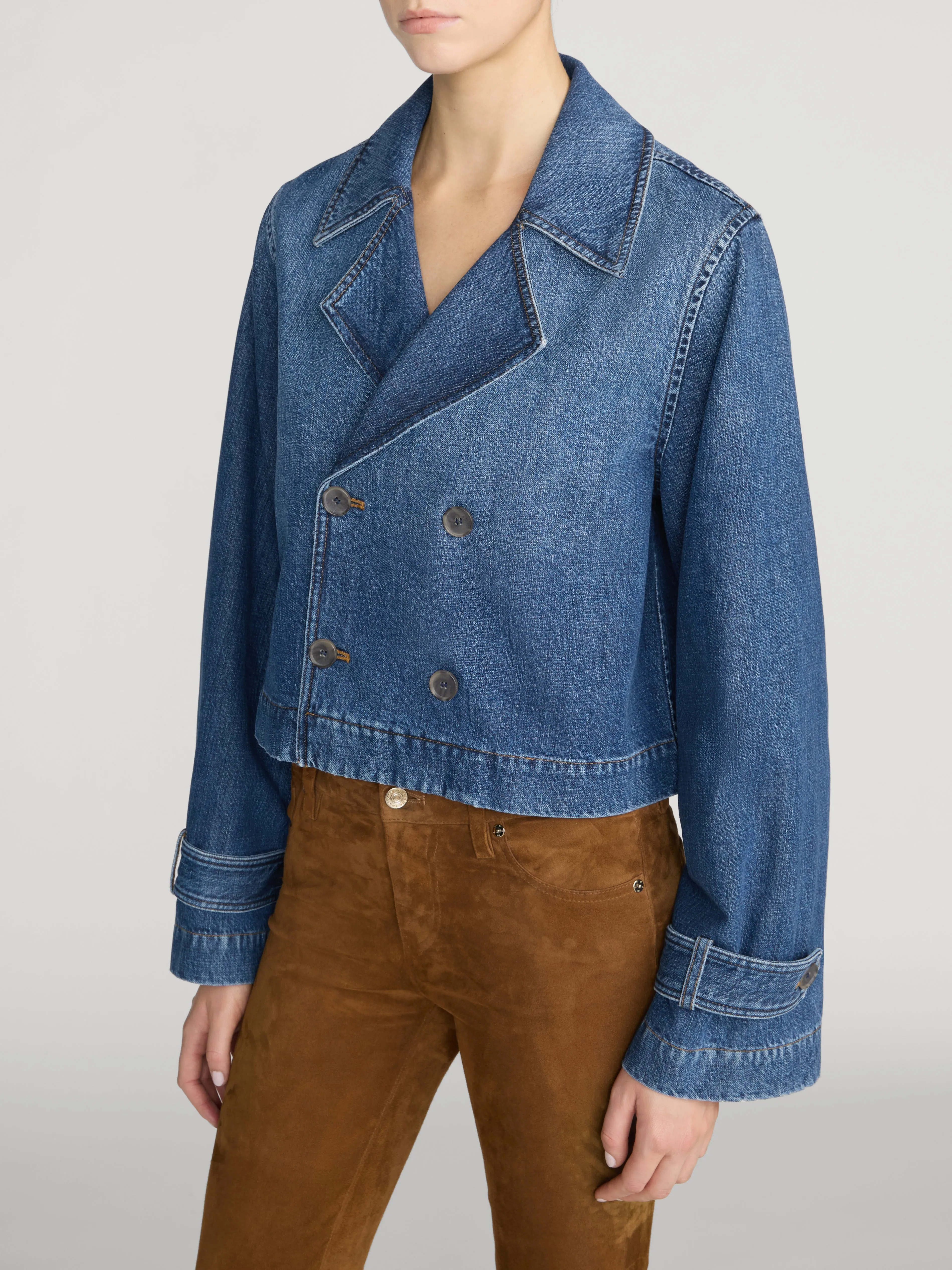 The Denim Uniform Trench -- Girlfriend sold by Frame Denim product image thumbnail 4