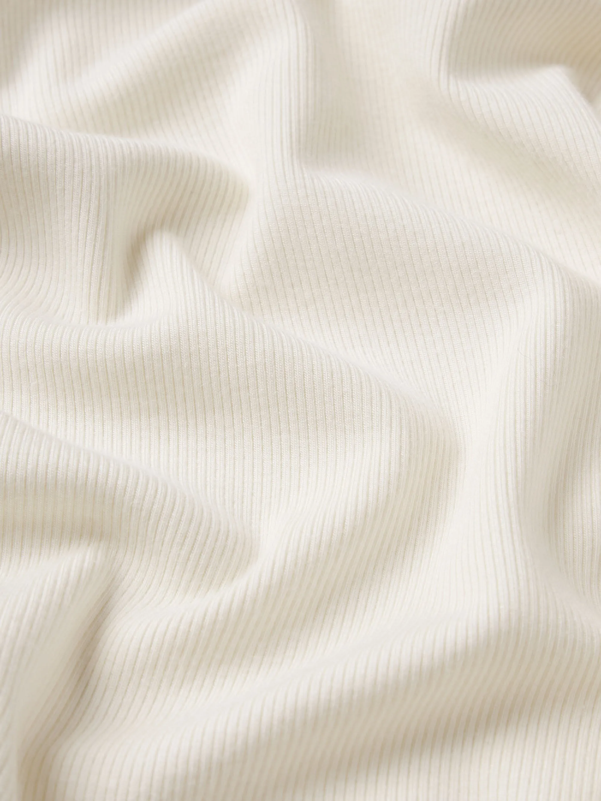 The Satin Trim Rib Henley -- Cream sold by Frame Denim product image thumbnail 4