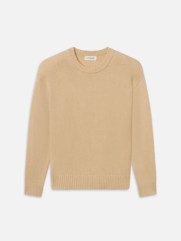 Cashmere Crewneck Sweater -- Soft Peach made by Frame Denim