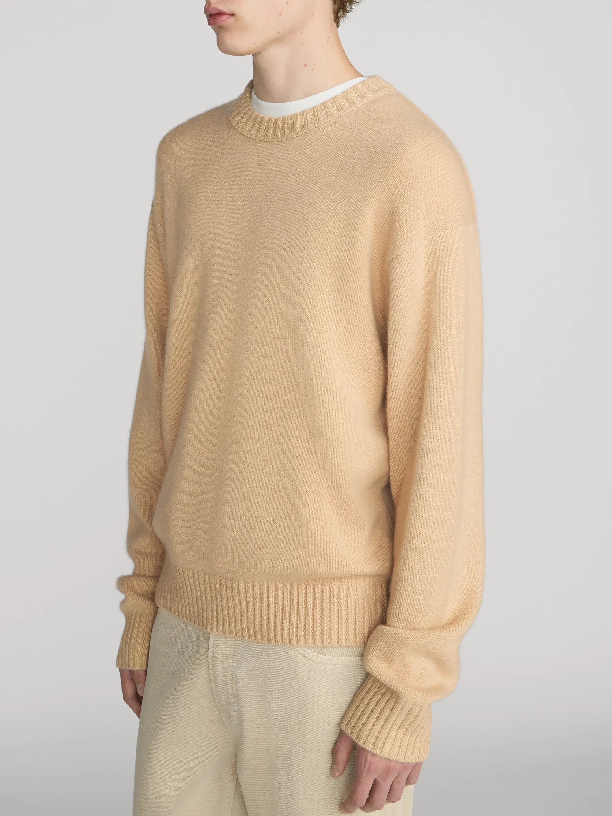 Cashmere Crewneck Sweater -- Soft Peach sold by Frame Denim product image thumbnail 4