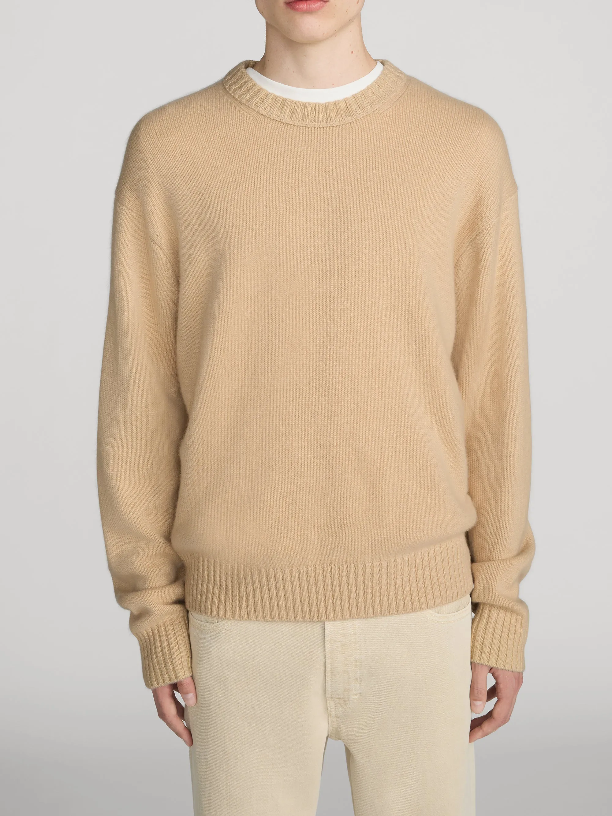 Cashmere Crewneck Sweater -- Soft Peach sold by Frame Denim product image thumbnail 3