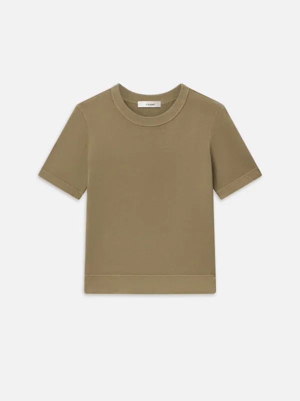 The Boxy Tee -- Army made by Frame Denim
