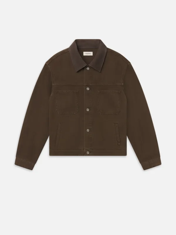 Canvas Utility Jacket -- Vintage Mocha made by Frame Denim