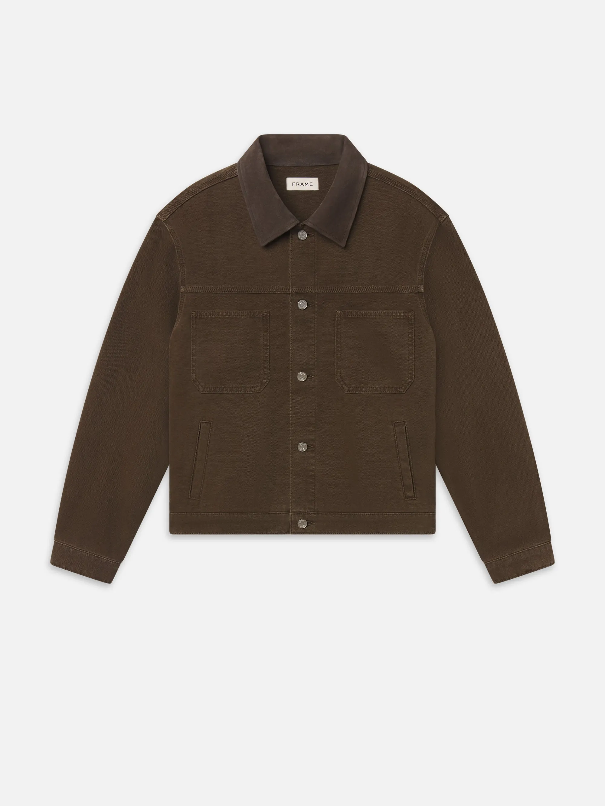Canvas Utility Jacket -- Vintage Mocha sold by Frame Denim