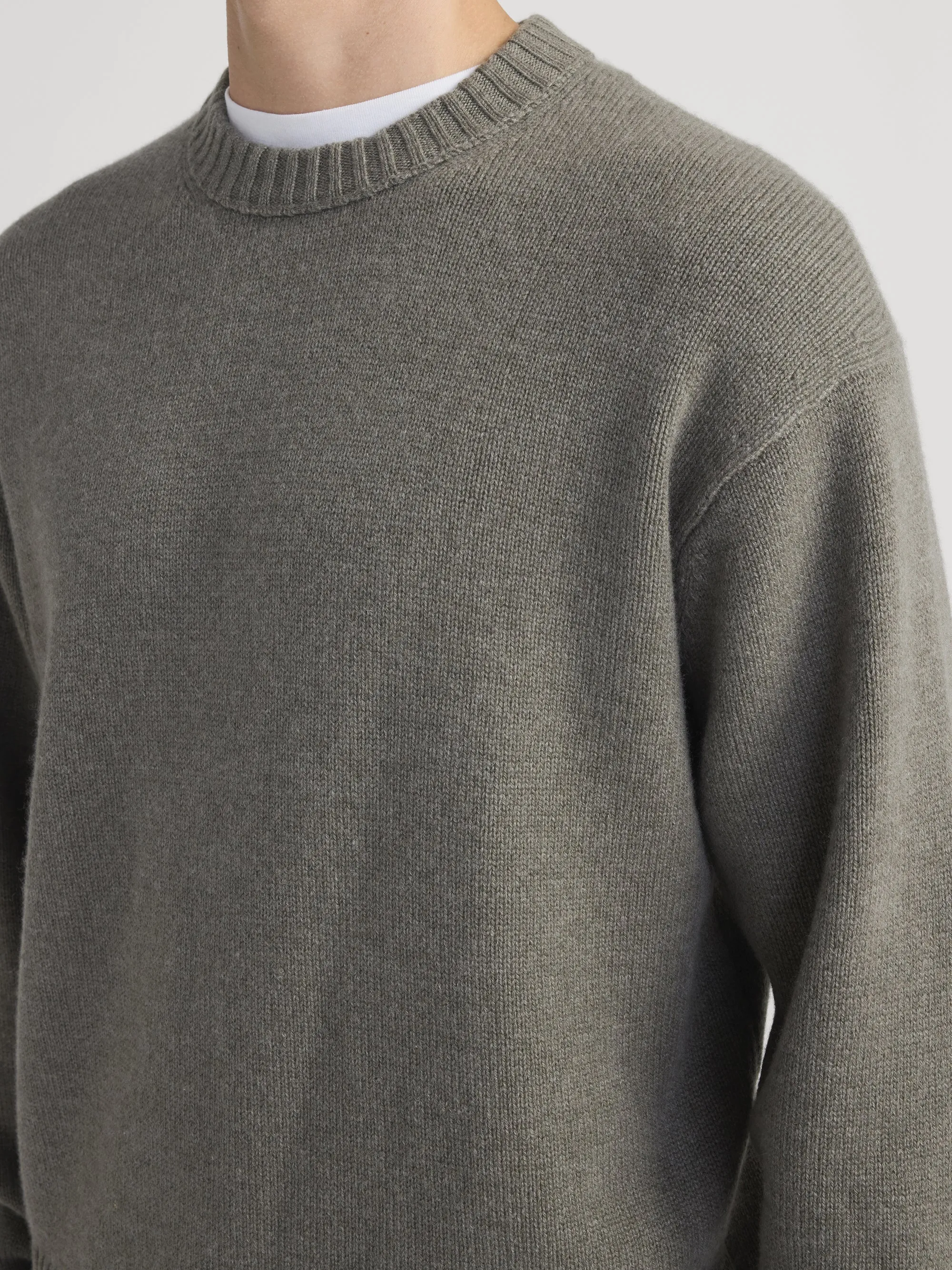 Cashmere Crewneck Sweater -- Smoky Green sold by Frame Denim product image thumbnail 4