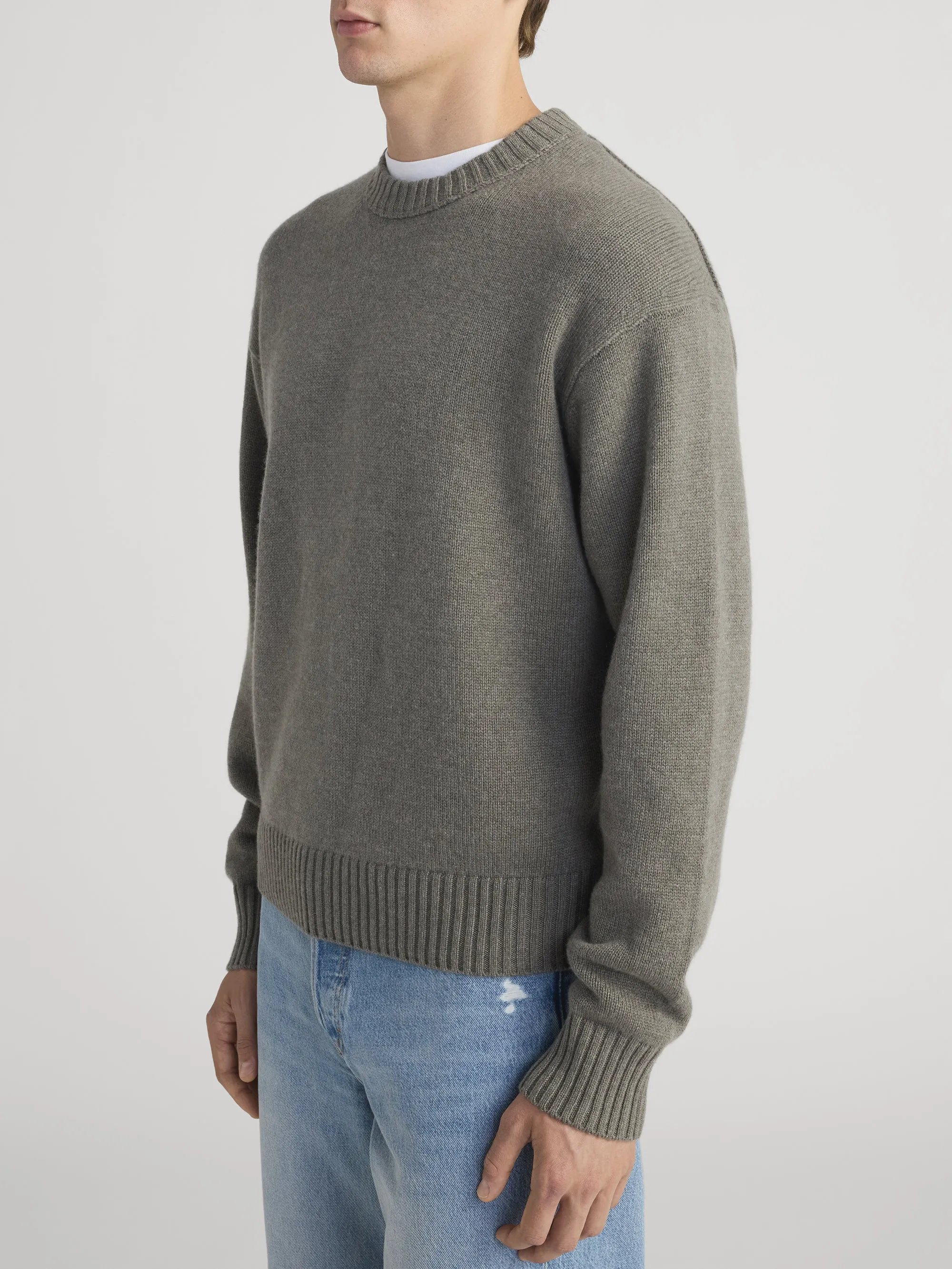 Cashmere Crewneck Sweater -- Smoky Green sold by Frame Denim product image thumbnail 5