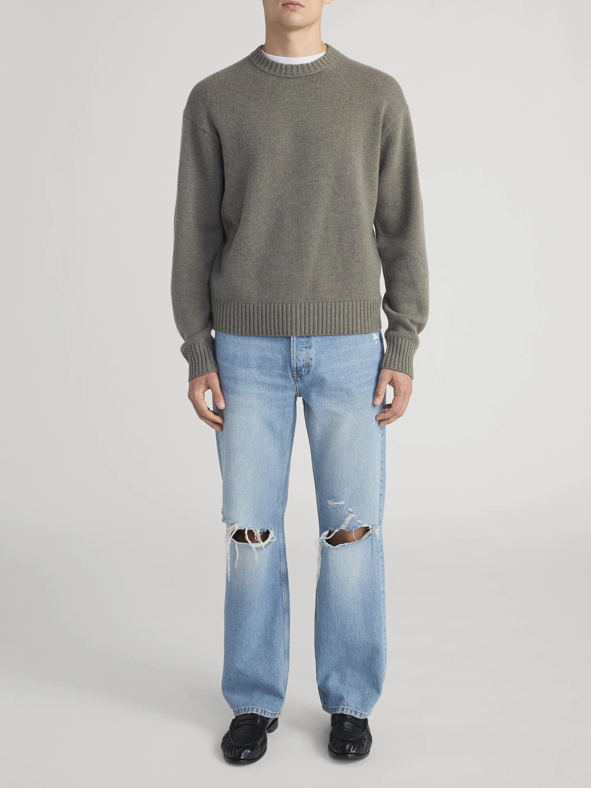 Cashmere Crewneck Sweater -- Smoky Green sold by Frame Denim product image thumbnail 2