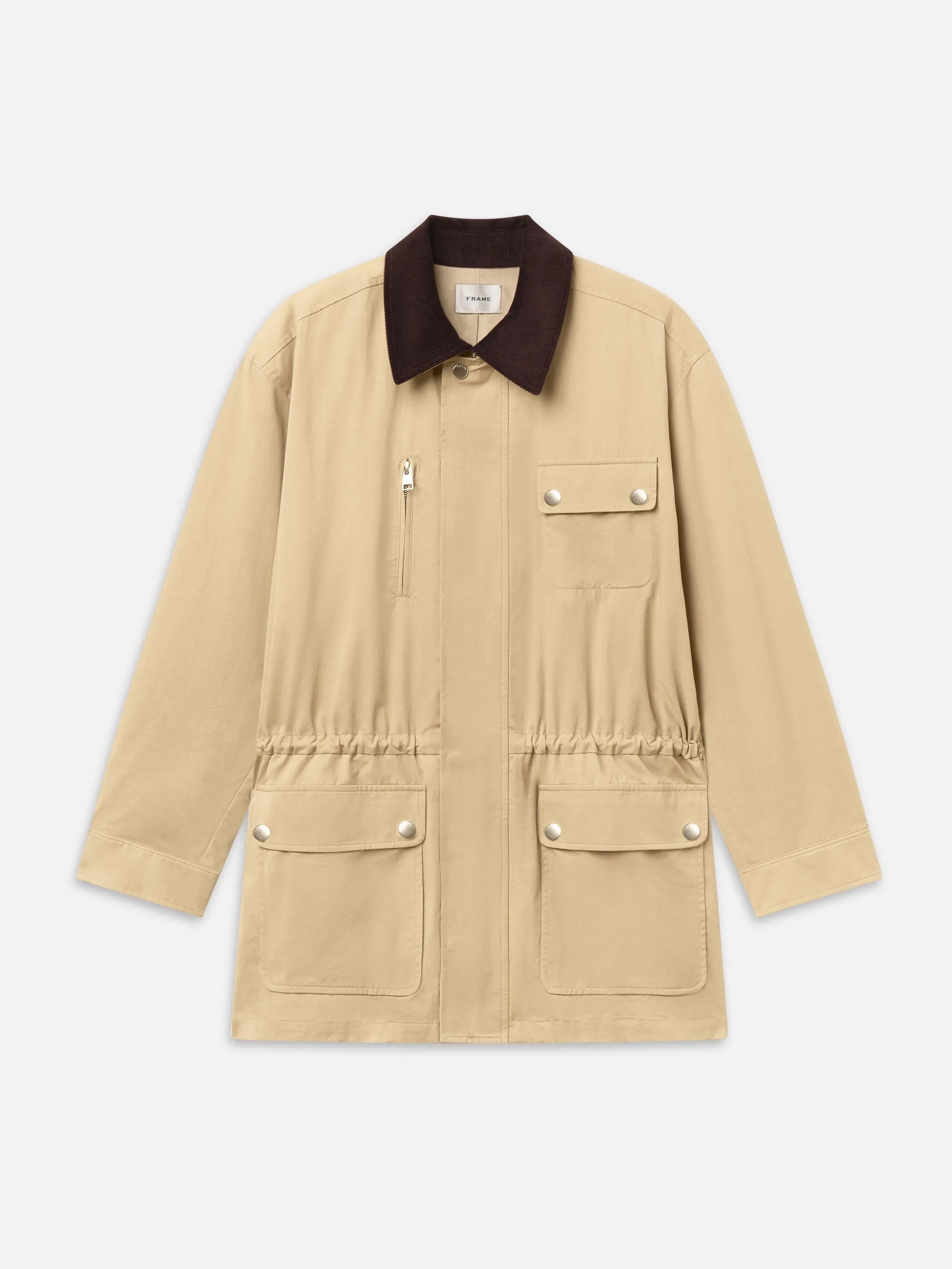 The Twill Safari Jacket -- Khaki sold by Frame Denim